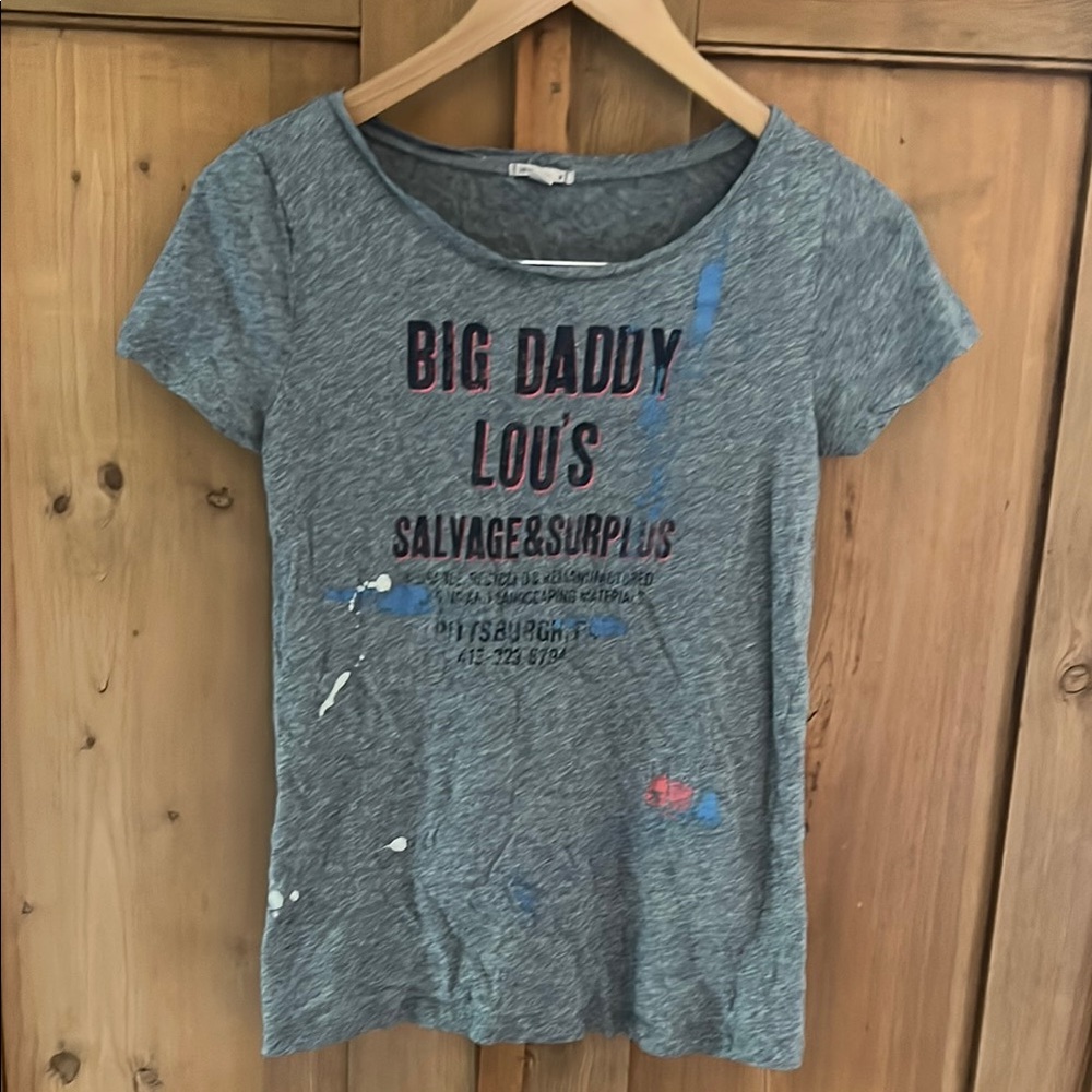 Gray Graphic Woman T-Shirt